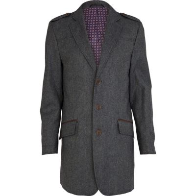 Blue Crombie smart coat