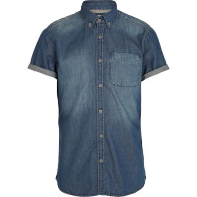 Blue denim wash ranger shirt