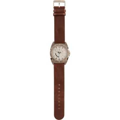 Brown gunmetal watch