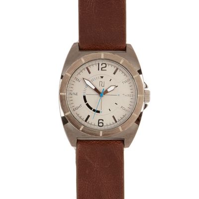 Brown gunmetal watch