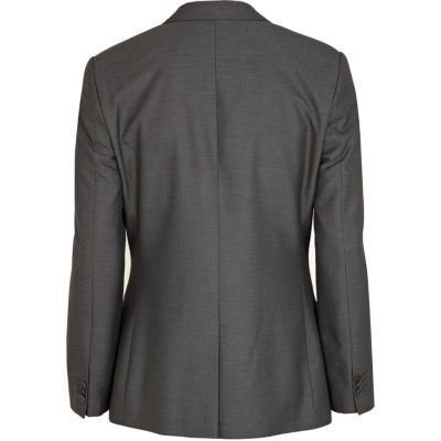 Mid grey slim suit jacket 