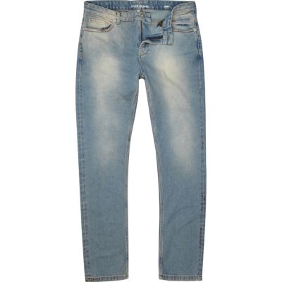 Blue light denim wash stretch skinny Sid jean