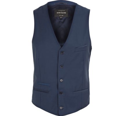 Blue smart Fisher waistcoat