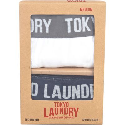 White and blue Tokyo Laundry boxers