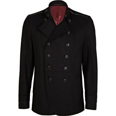 Black studded smart jacket