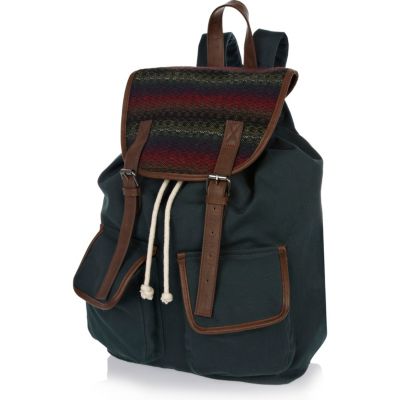 Green forest stripe rucksack