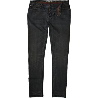 Grey over dye Flynn skinny jeans