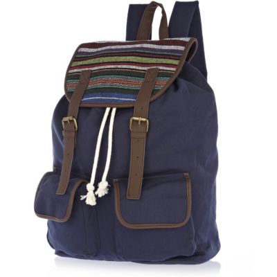 Blue blanket stripe rucksack