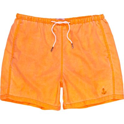 Orange swim shorts