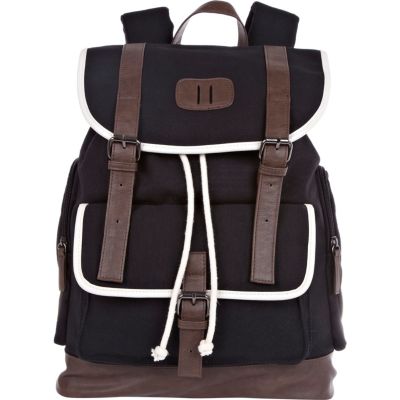 Black contrast panel utility rucksack