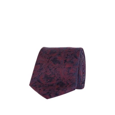 Purple Life of Tailor blurred print tie