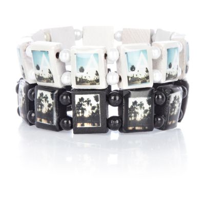 Brown LA square wooden bracelets