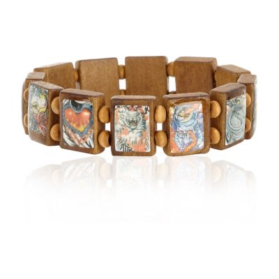 Brown tattoo tile bracelet