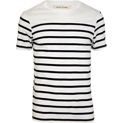 Navy and white striped t-shirt