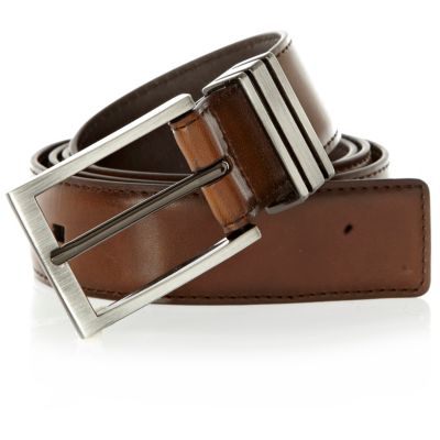Brown leather belt