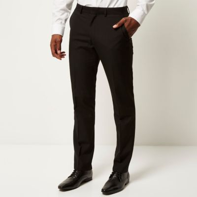 Black smart slim trousers