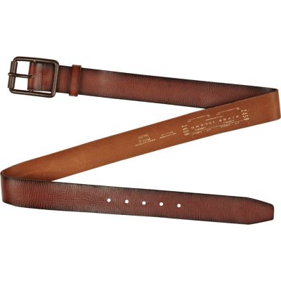 Brown distressed belt