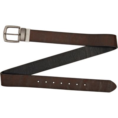 Dark brown casual belt 