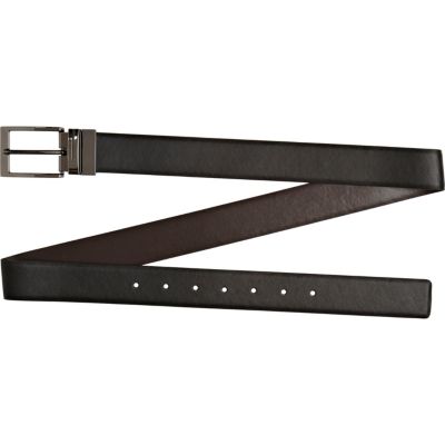Black cross textured belt 
