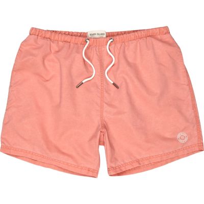 Orange washed swim shorts