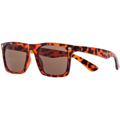 Brown tortoise shell matte retro sunglasses