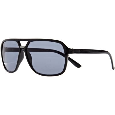 Black metal insert aviator sunglasses