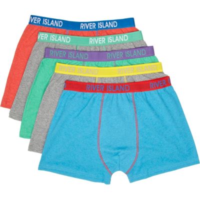 Grey marl boxer shorts pack