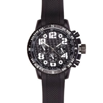 Black oversized rubber watch