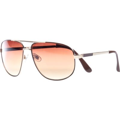 Gold tone Jeepers Peepers aviator sunglasses