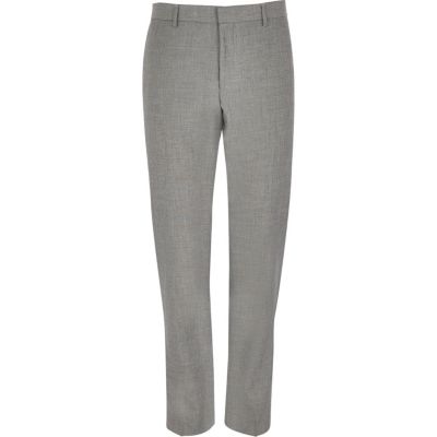 Grey smart slim trousers