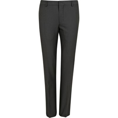 Grey smart slim trousers