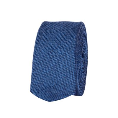 Blue textured pattern tie 
