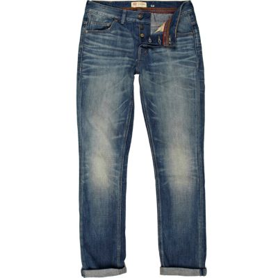 Mid wash Dylan slim jeans
