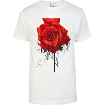 White To The Black rose print t-shirt
