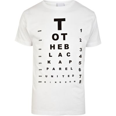 White To The Black test print t-shirt