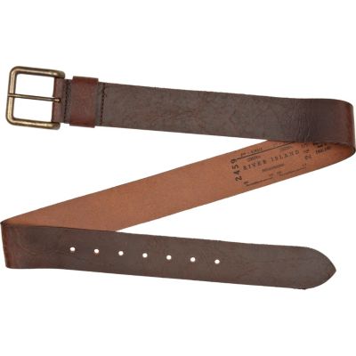 Brown leather belt