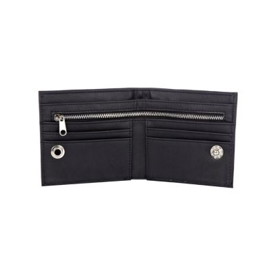 Black symbol embossed wallet