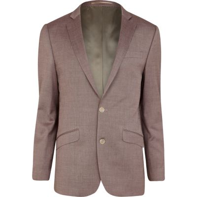Pink smart slim suit jacket