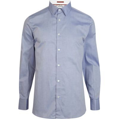 Blue Life Of Tailor long sleeve Oxford shirt