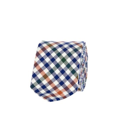 White colour check tie 