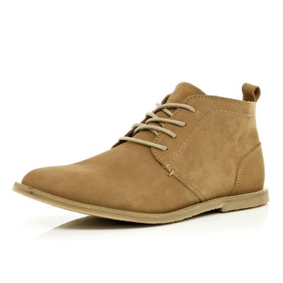 Brown lace up chukka boots