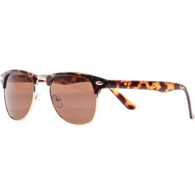 Brown print retro sunglasses