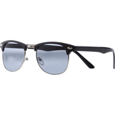 Black retro round sunglasses