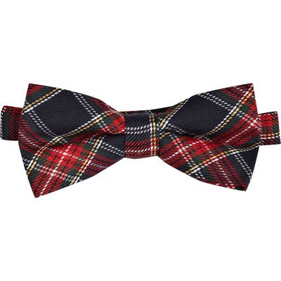 Red tartan bow tie