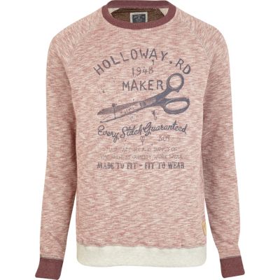 Red Holloway Road scissor print sweatshirt
