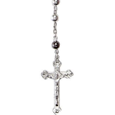 Gunmetal rosary neck chain
