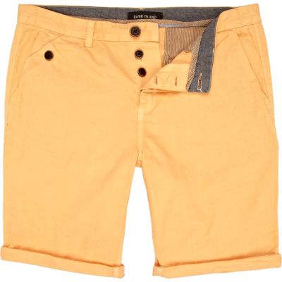 Orange pastel chino shorts