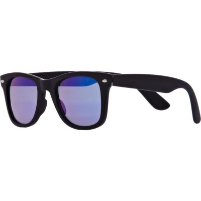 Blue matte tinted lens retro sunglasses
