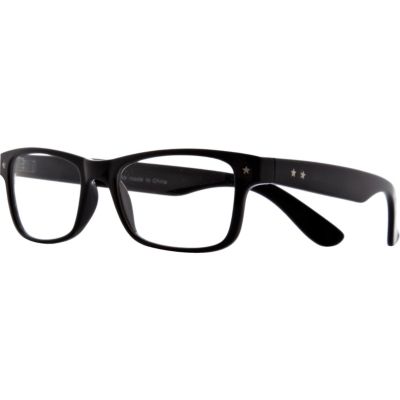 Black star stud geek retro glasses