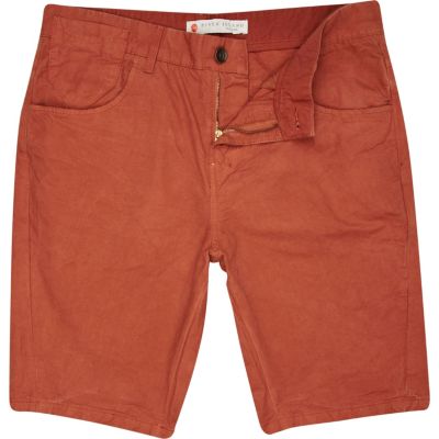 Burnt orange pocket detail shorts 